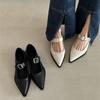 Модные новые женские весенне-летние туфли-одиночки Модные элегантные и удобные туфли с заостренной пряжкой на квадратном каблуке Элегантная женская обувь