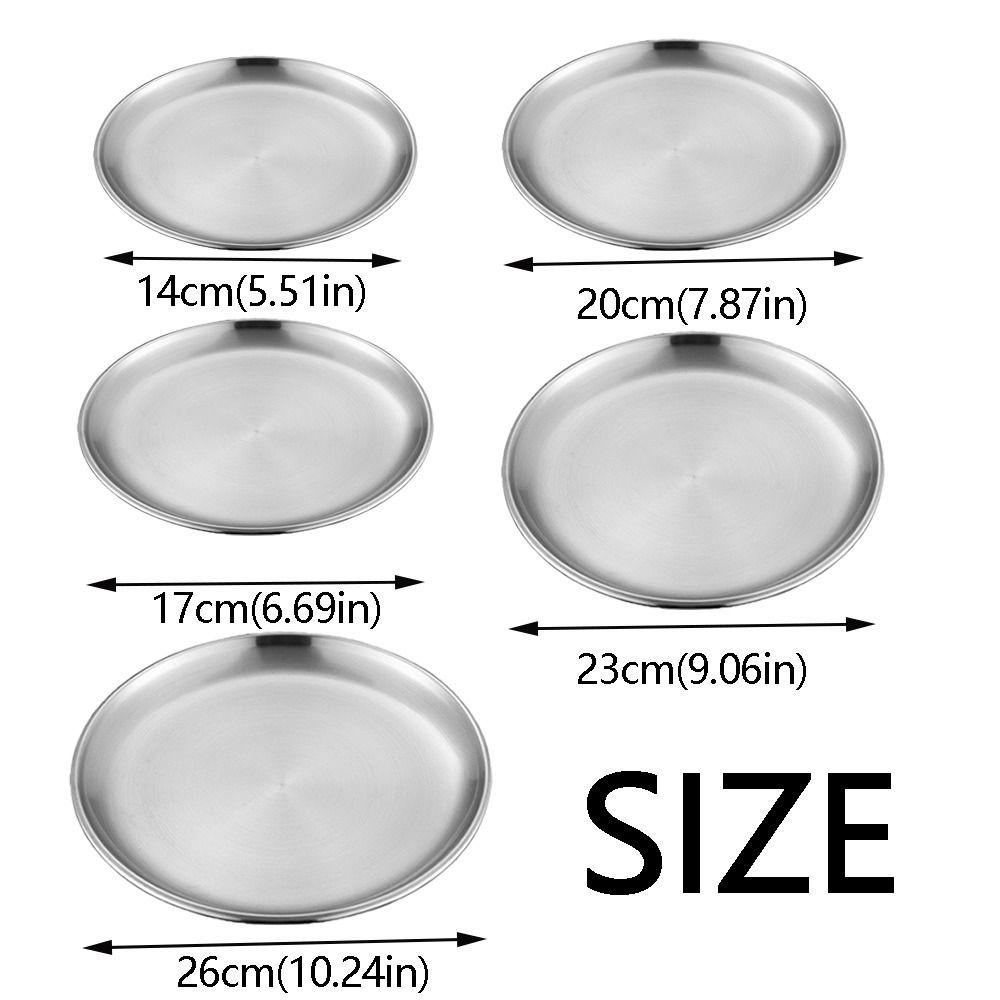 Round Shape Picnic Dinner Plate 14/17/20/23/26cm Dessert Plate Simple Dining Tray  Outdoor Camping
