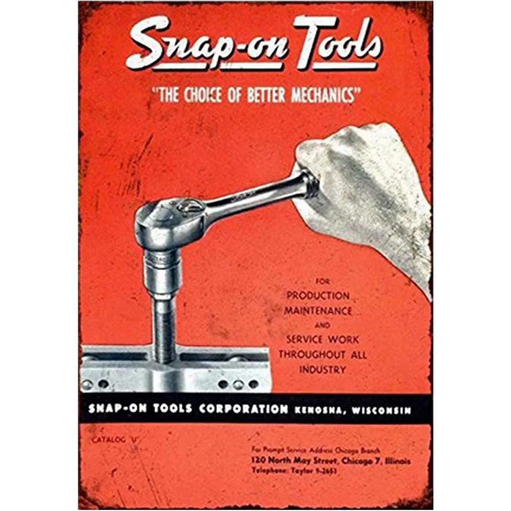 Бензиновая АЗС Snap on Tools Вывеска для Гаража Винтажная Металлическая Табличка Декор Мастерская по Ремонту Автомобилей Настенный Жестяной Знак Декор Постер для Мужской Комнаты Таблички