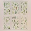 6 pcs/pack Adhesive Scrapbook Stickers Nature Transparent Flower Stickers  Hand Ledger