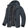 KEFITEVD Winter Tactical Windbreaker for and Size 3XL Men's Jacket, Waterproof, Windproof, Fishing, Hiking, Camping, Trekking, Gray,