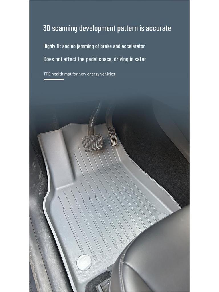 Tesla Model Y/3 Custom Double-Layer Gray Floor Mats Model 3 TPE Accessories