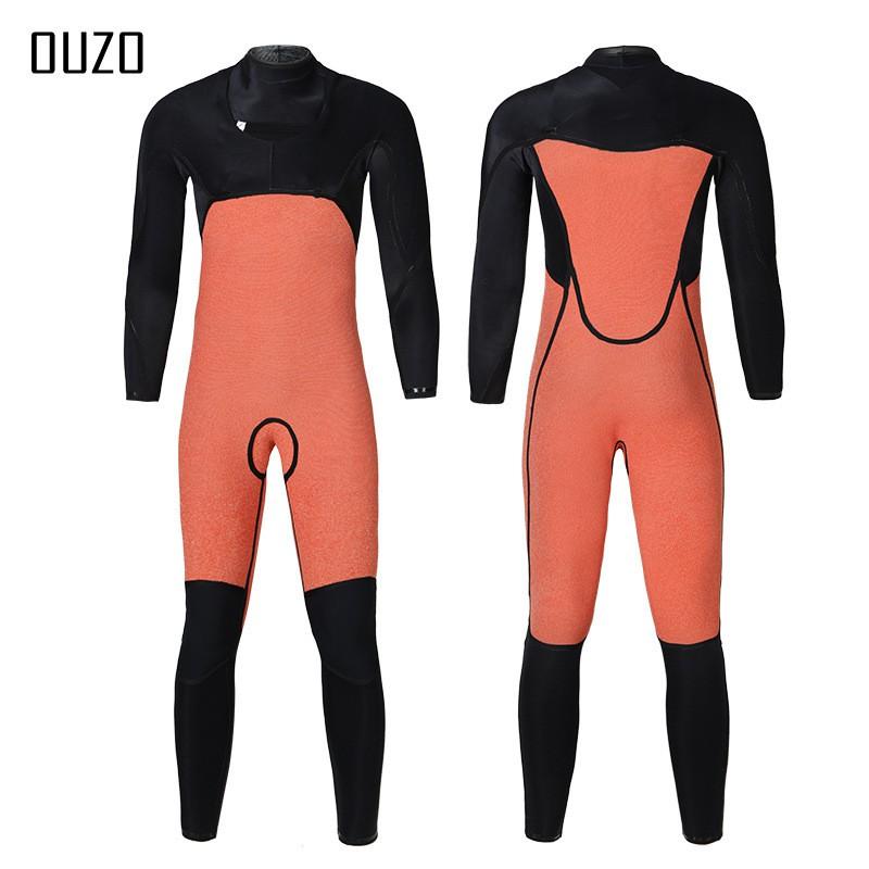 Mens 5/3mm Full Wetsuit With Fleece Lining Cold Water Diving Snorkeling Winter Swimming