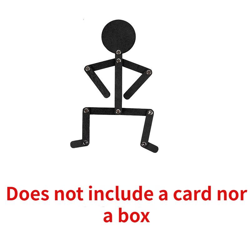 Монтессори Пазл «Человеческое тело» с фигуркой из палочек для малышей Деревянные игрушки со спортивными фигурками с подвижными суставами Детское образование