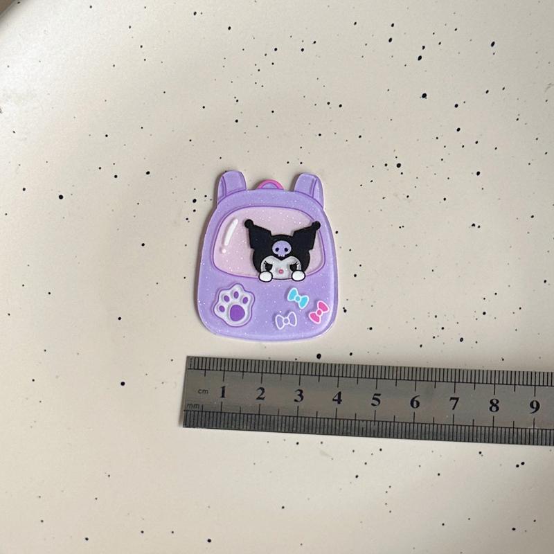 5 Pieces Of New Acrylic Sanrio Cartoon Stationery Series Diy Materials Package Accessories Patches