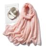 2024 Autumn And Winter Simple Grid Classic Solid Color Scarf Women'S Versatile Cotton And Linen Shawl Headscarf