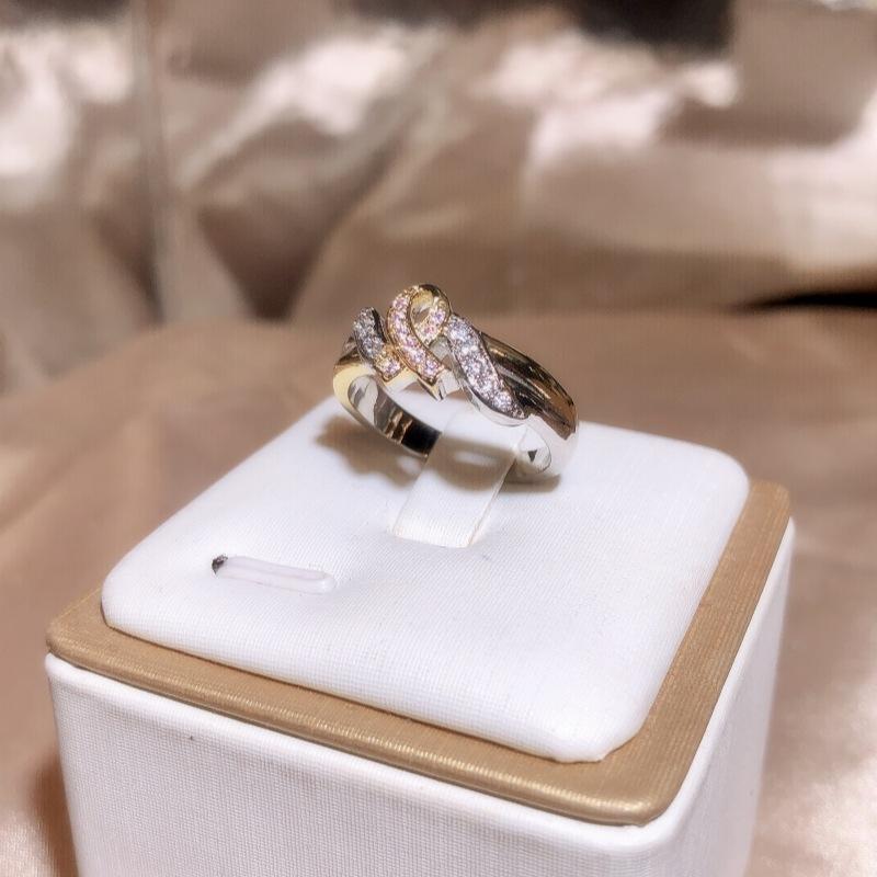 Позолоченное распределение цвета Защита цвета Супер вспышка бриллиантовое сердце кольцо