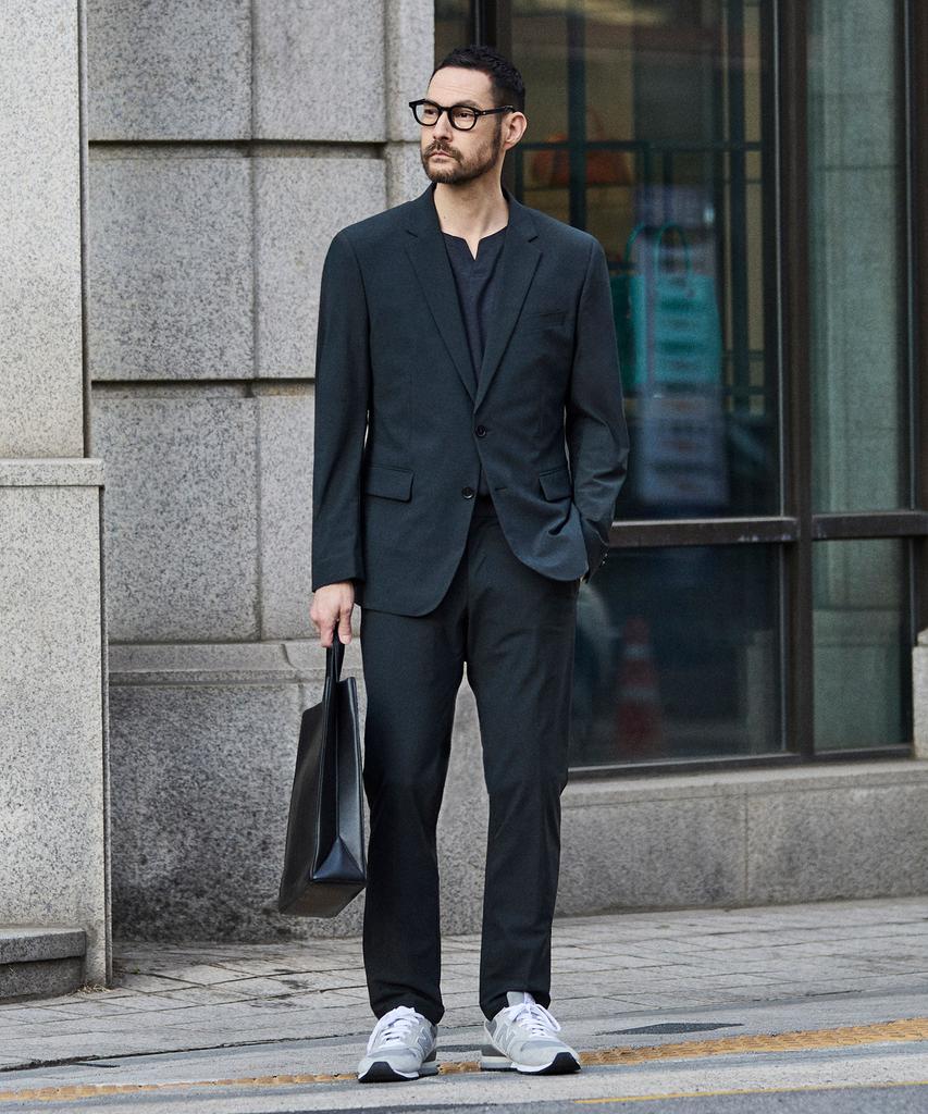 Комплект костюма Stco Motion-Free Air цвета Хаки Серый (Slim Fit)_Ssjub04Set