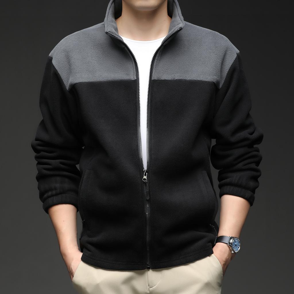 Осенне-зимние флисовые толстовки с капюшоном, с длинным рукавом, двусторонние, теплые, удобные, лоскутные, кардиган, куртка