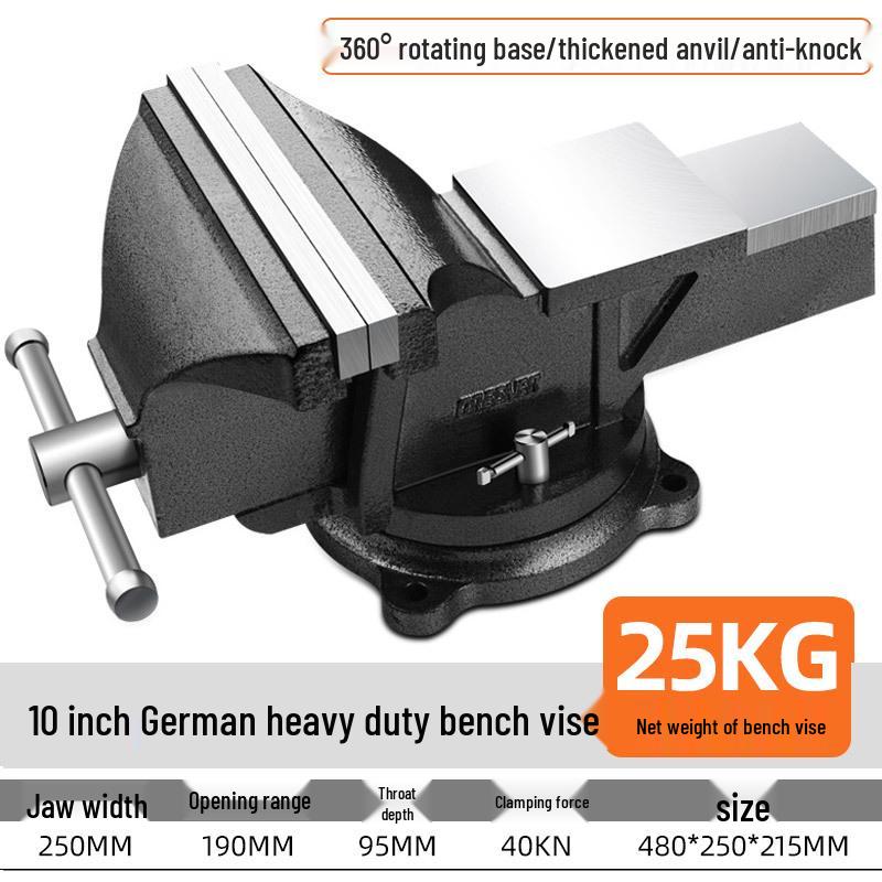 Green Forest Heavy-Duty Multi-Function Workbench Vise - Small Industrial Grade Flat Clamp
