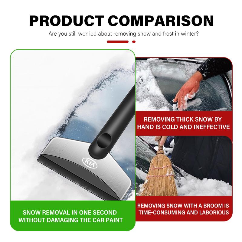 CASSX1 Car Snow Removal Scraper Snow Shovel Ice Shovel Window Cleaning Tool Microfiber Cleaning Rag Cloth For KIA K5 K2 Rio GTLIN Ceed