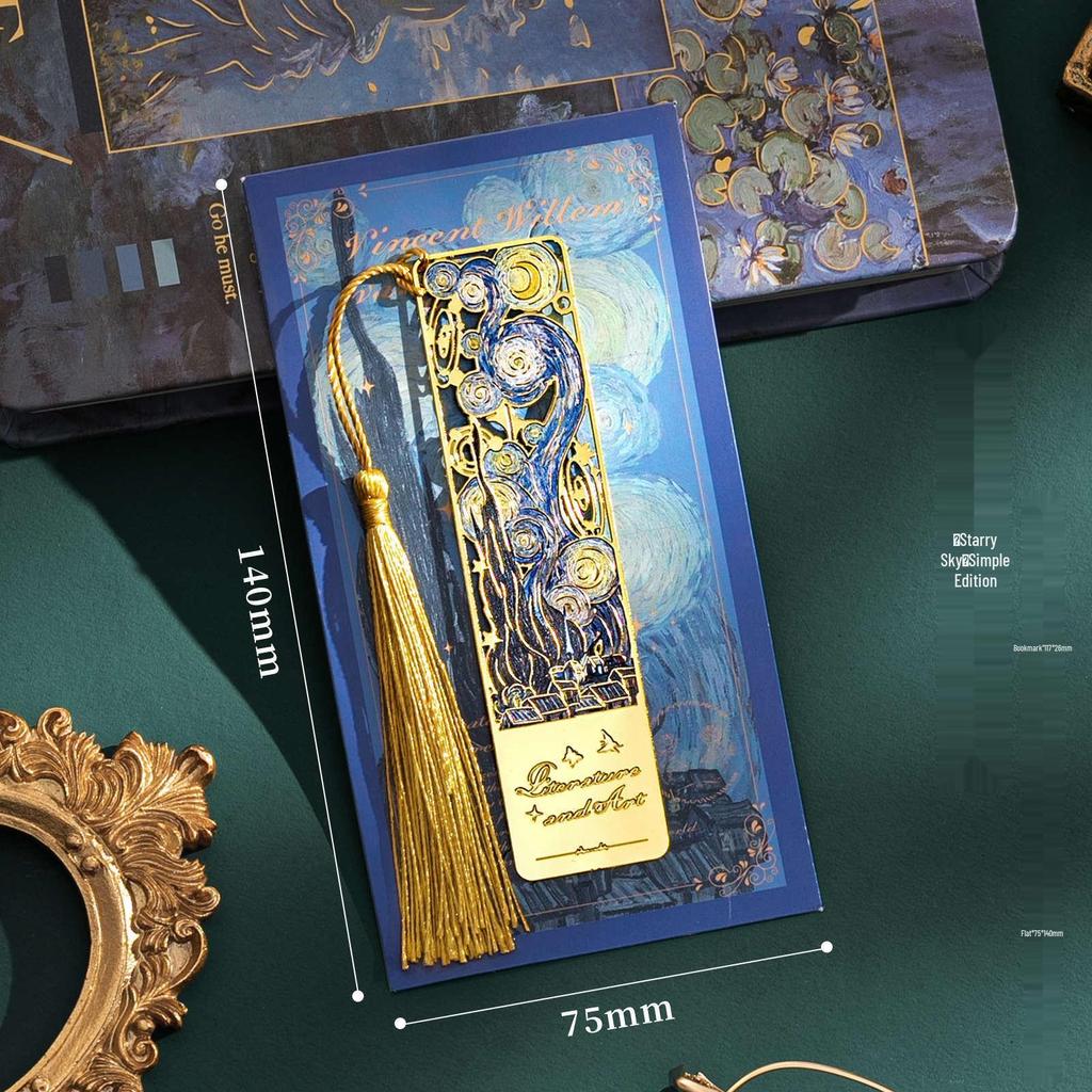 Ретро Закладка с Масляной Живописью: Изысканный металлический сувенир на День учителя и подарки к началу учебного года