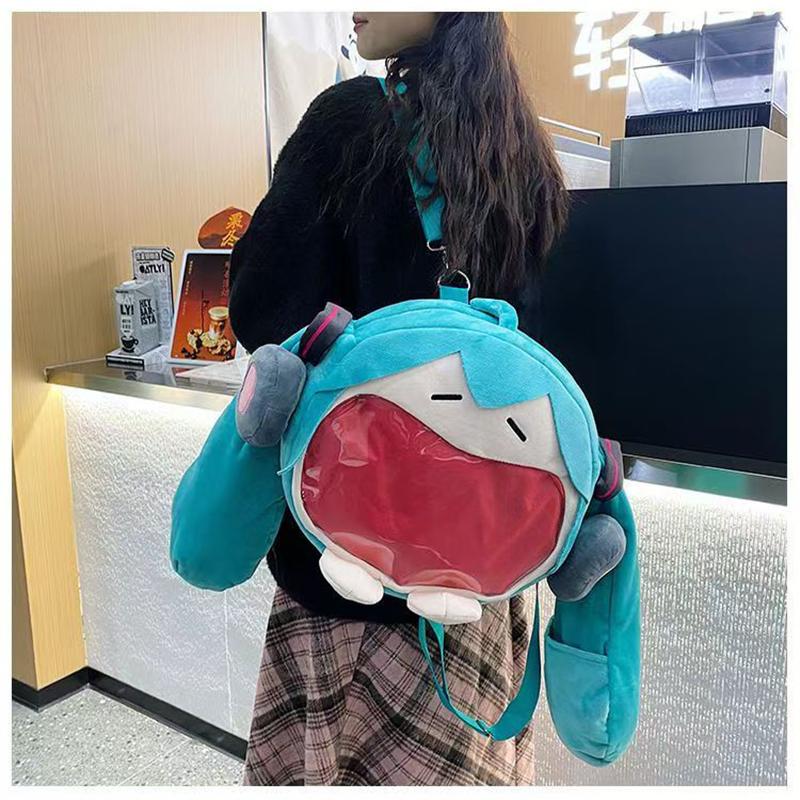 Anime 24×22cm Hatsune Shoulder Bag New Backpack Cute Plush Cartoon Crossbody Bag Student Bag Birthday Girl Backpack Gifts