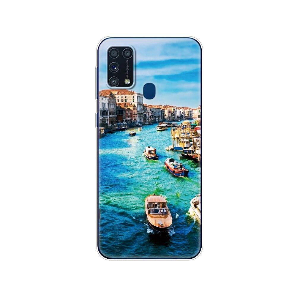 Чехол из ТПУ для Samsung M31, 6,4 дюйма, чехол из ТПУ для Samsung Galaxy M 31 SM-M315 m315, задний чехол для телефона, бампер, зима, снег, Рождество
