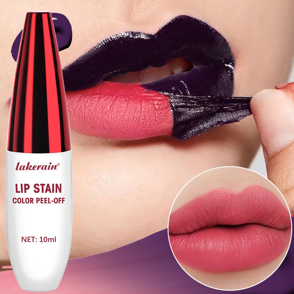 Brillo De Labios Rosa Despegable,tatuaje De Contorno, Tinte De Labios Resistente Al Agua, Resistente a La Transferencia, Tinte De Labios Natural
