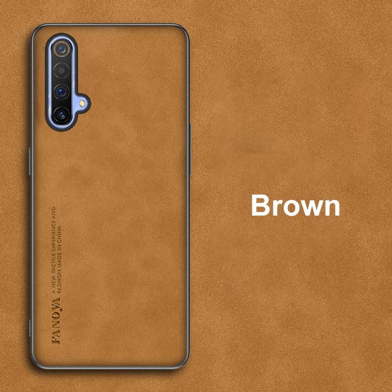 Роскошный чехол из искусственной кожи для Realme X3 SuperZoom, задняя крышка, матовая защита, силиконовый чехол для телефона для Realme X50 Pro RealmeX3 Coque