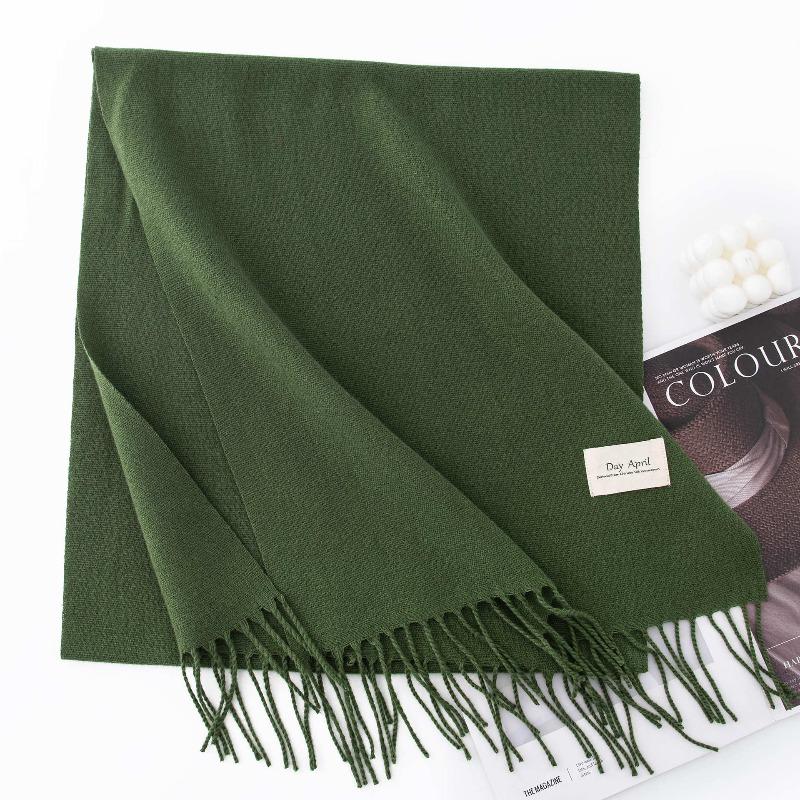 Morandi Color Scarf Shawl Solid Color Cashmere Feel Long Winter Wrap Luxury Soft Fashion Gift Lightweight Women’s Neck Scarf