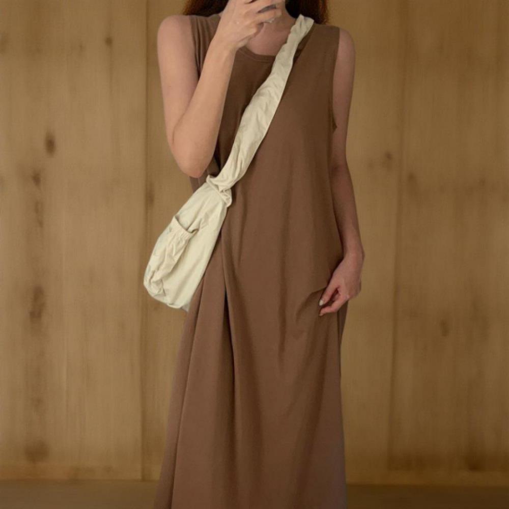 New ArrivAls Open Run Women A Line Big Size Chubby Fit Sleeveless Long Dress