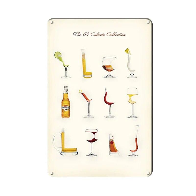 Винтажные постеры, жестяные вывески для коктейлей, металлическая доска, пивная ретро-тарелка, декоративная железная картина для бара, паба, человек, пещерное искусство, Настенный декор