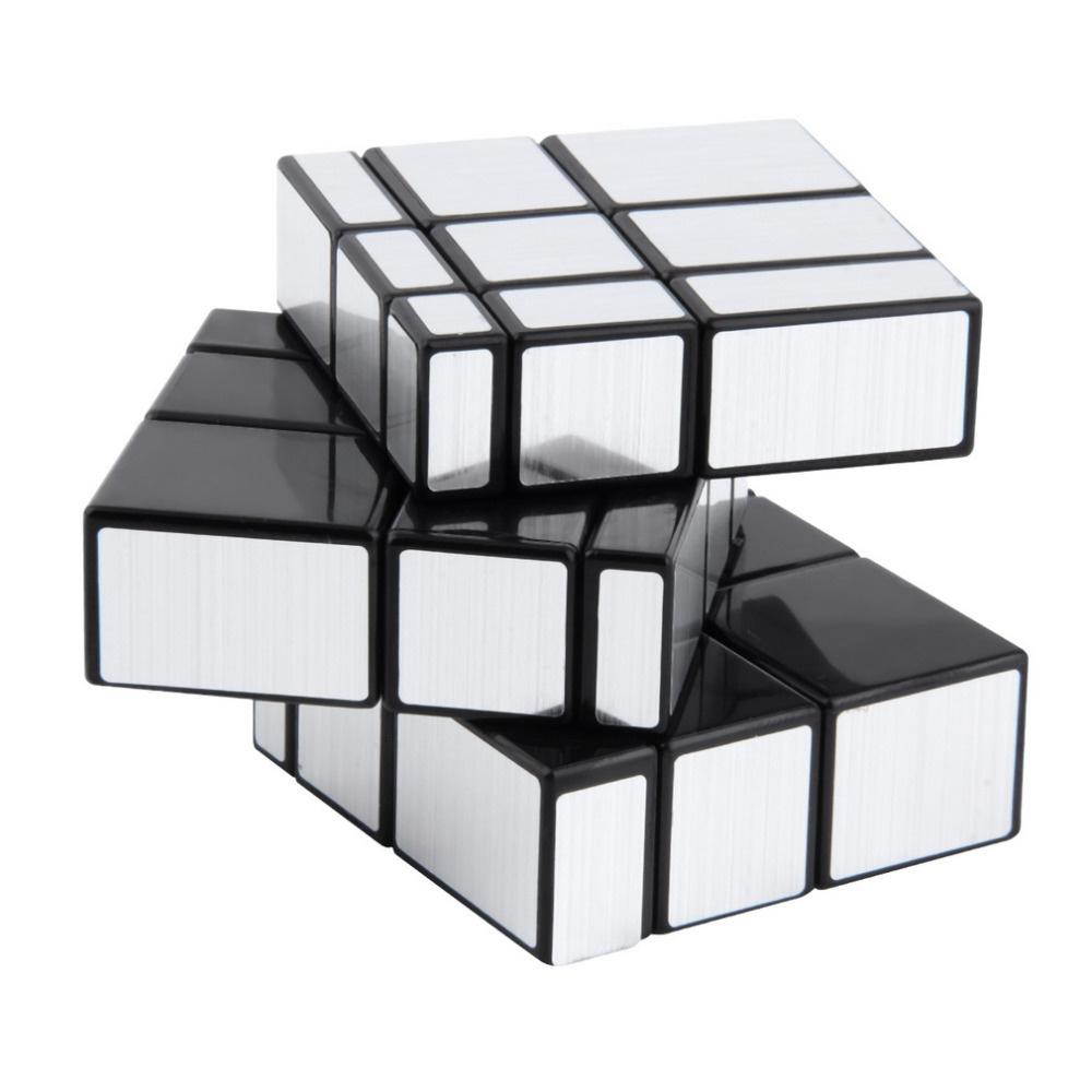 Magic Mirror Polished Cube 3x3 Gold Silver 333 Speed Hungarian 3 D Three Per Three Golden 8 Yr To 10 Years Old Boy Toy Gray Tone