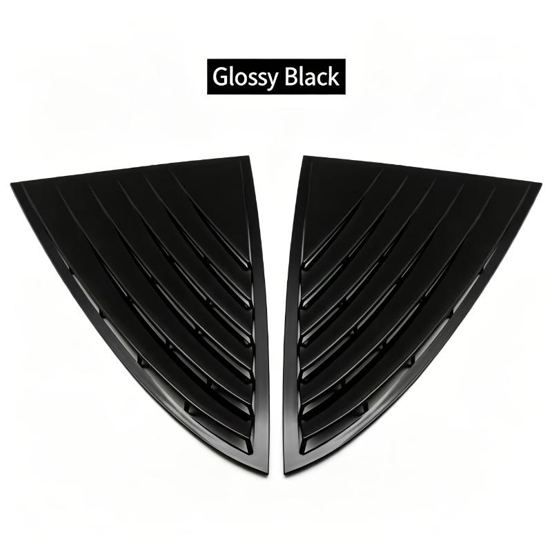 for Tesla Model 3 Rear Side Window Louver Trim Cover 2019 Model ABS Black Carbon Fiber Pattern Triangular Window Vent Sporty Exterior Modification
