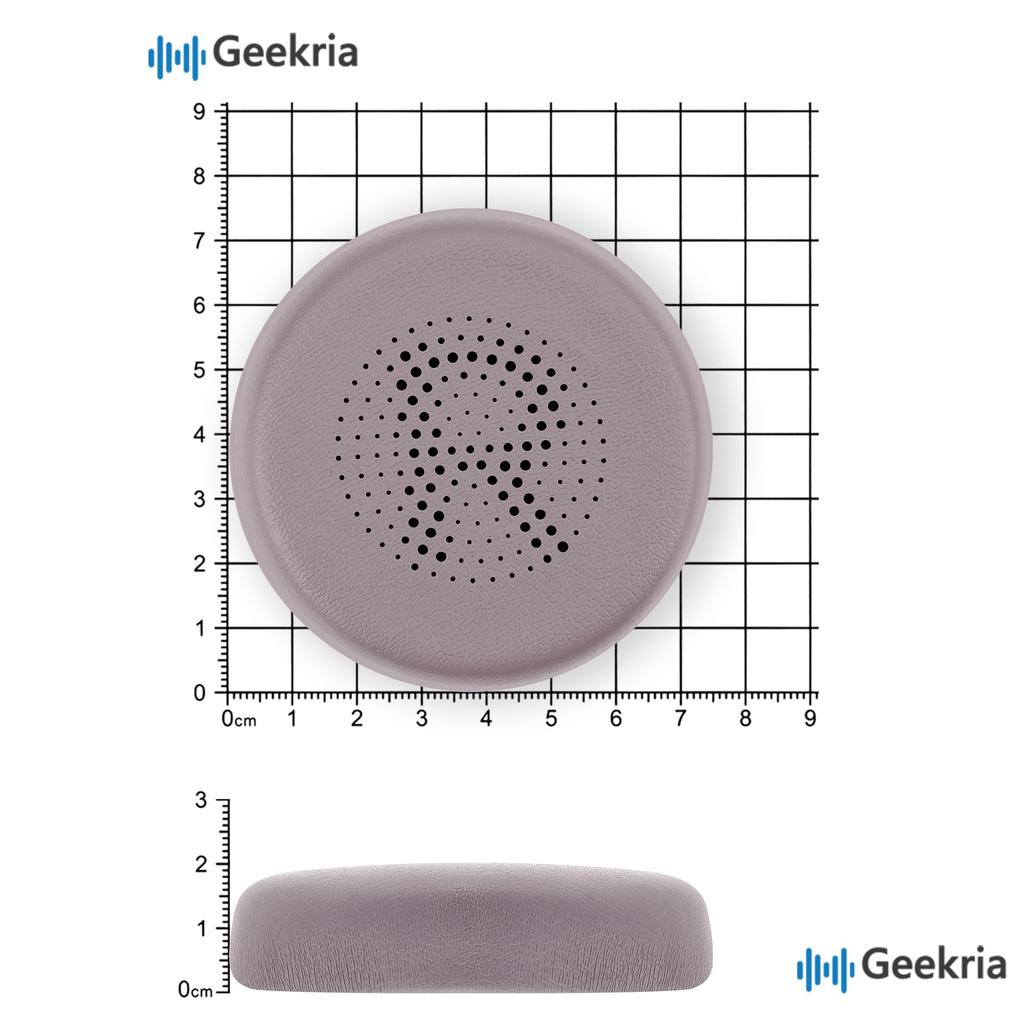 Geekria QuickFit Ear Pads Compatible with JLab Go Lux ANC Wireless Ear Cups Headphones, Pads/Ear (Protein Leather/Mauve)