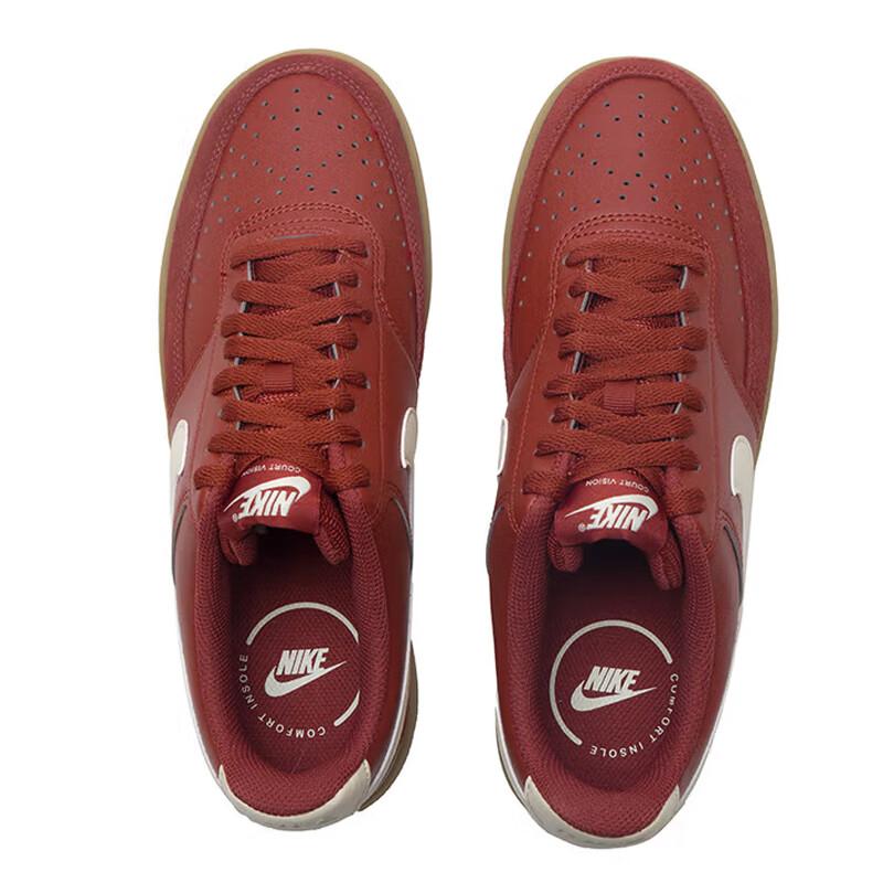 Nike Court Vision Удобные Универсальные Амортизация Легкие Дышащие Низкие Кроссовки Мужские Кроссовки Красно-Белые IB2998-600