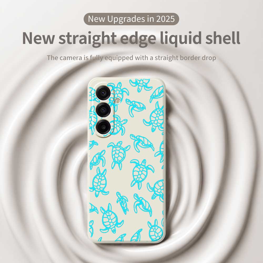 For Samsung Galaxy A17 5G Case Tortoise Pattern Printing Straight Edge TPU Phone Back Cover