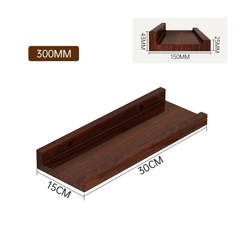 Wood Shelves Wall Floating Shelves Wall Partition Laminate Hanging Hole-free Storage Shelf Home Display Rack Closet Organizer