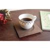Square coaster, plain, made in Japan from burnt paulownia wood by Kanazawa Paulownia Crafts, Iwamoto Kiyoshi Shoten