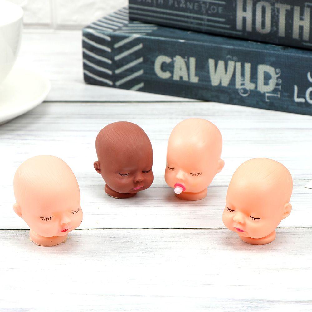 Аксессуары Материал ручной работы Спящая голова младенца Мини-головки кукол с соской-пустышкой Красные розовые губы