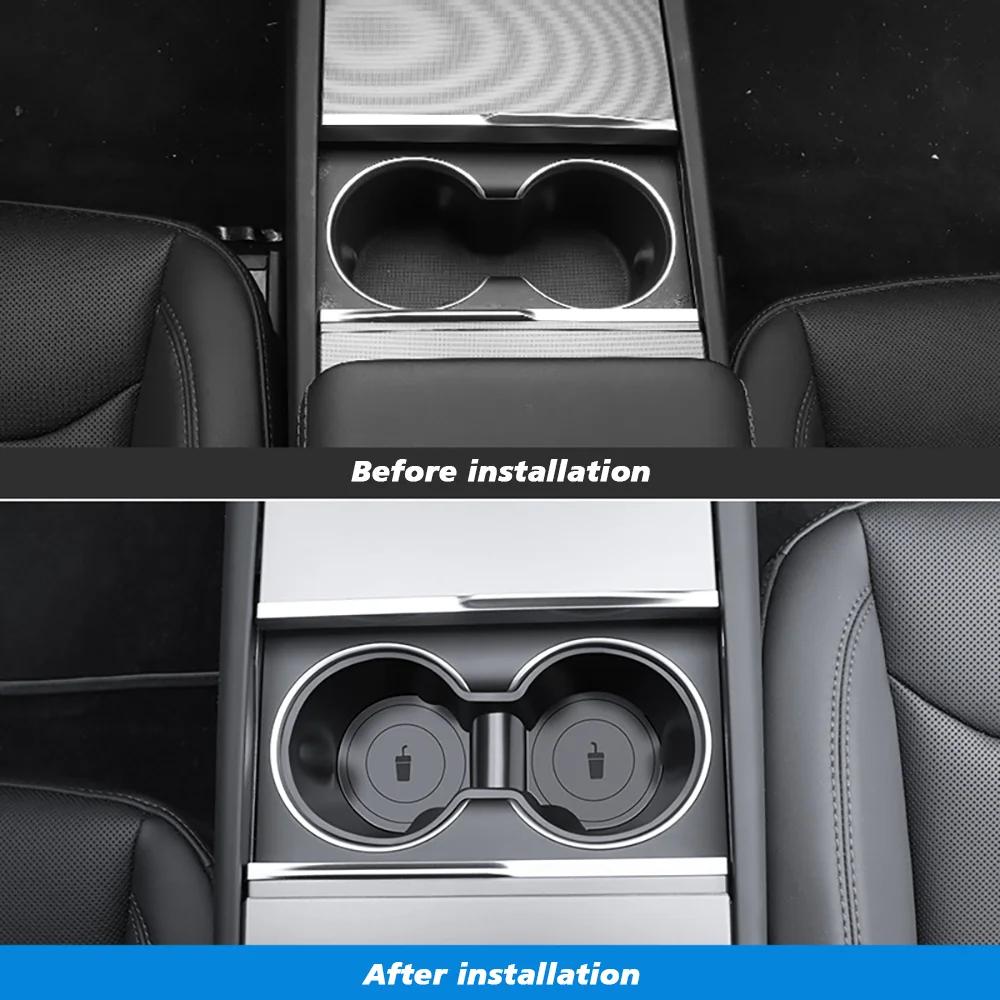 Center Console Water Cup Holder for Tesla New Model Y 2025 2026 Launch Juniper Model 3 Highland