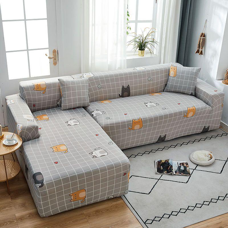 Чехол на подушку для дивана с геометрическим принтом, защита для мебели, L-образный угловой чехол для кресла, эластичный чехол для дивана для гостиной, дома
