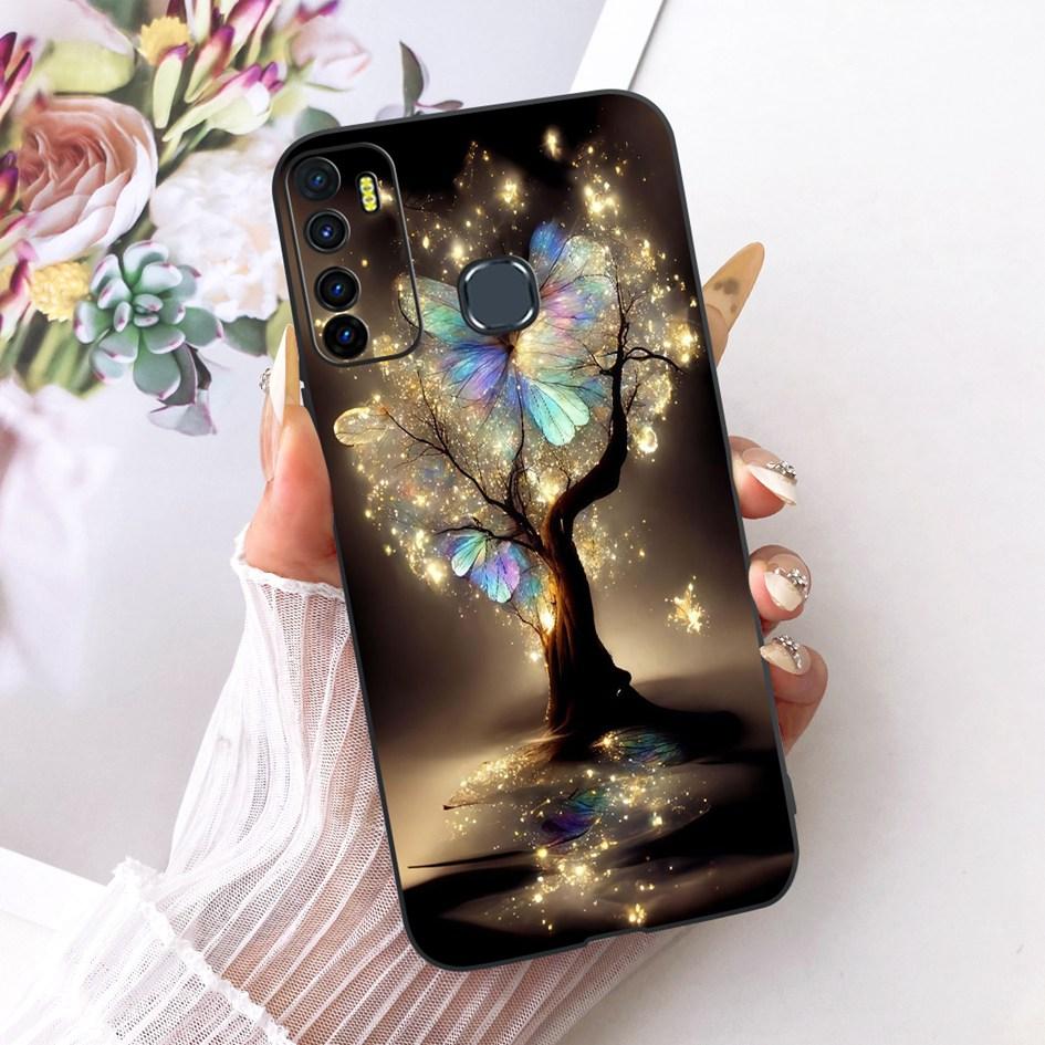 For Infinix Hot 9 Pro Case New Fashion Flower Soft Silicone Phone Cover For Infinix Note 7 Lite Cases Hot 9 Play Hot9 X655 Funda