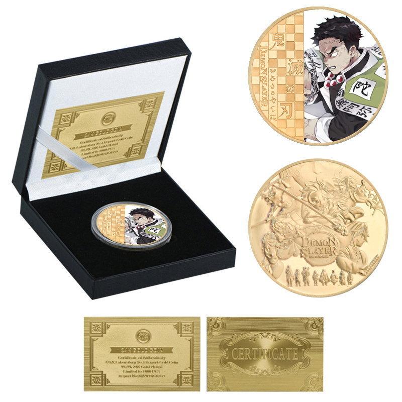 Commemorative coins, copper coins, anime related coins, gold-plated die cast metal coins, handicrafts