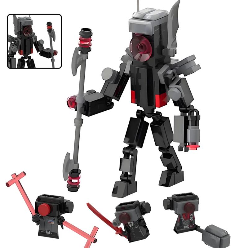 Набор строительных блоков Skibidi Toilet Titan Speakerman, TV Man, Cameraman - 445 деталей Коллекционные игрушки-конструкторы с персонажами для детей