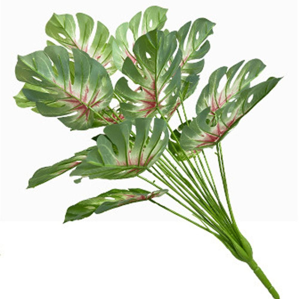 Тропические растения Зеленые пальмовые листья Большие искусственные растения Декор для свадебной вечеринки