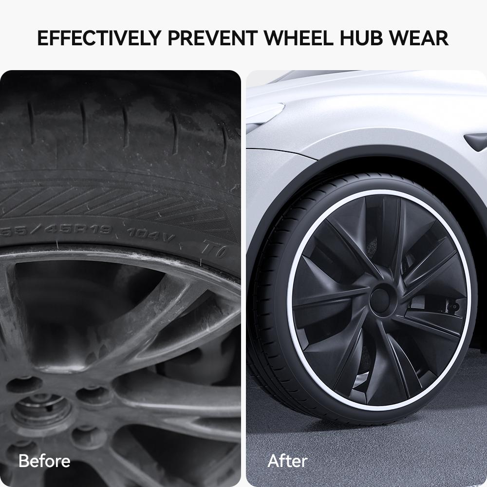 YZ for Tesla Model 3 Y 19/20 Inches Wheel Protection Hub Protection Patch Tire Protection Care Covers Car Styling Accessories