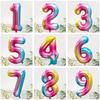 10 Colorful Digital Balloons, 32 Inches, Numbers 0-9, Suitable for Birthdays, Anniversaries, Party Decorations, Etc
