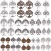 12Pcs  Styles Tree of Life Charms Pendants Connector DIY Antique Silver & Bronze Charms Pendant for Necklace Jewelry Making