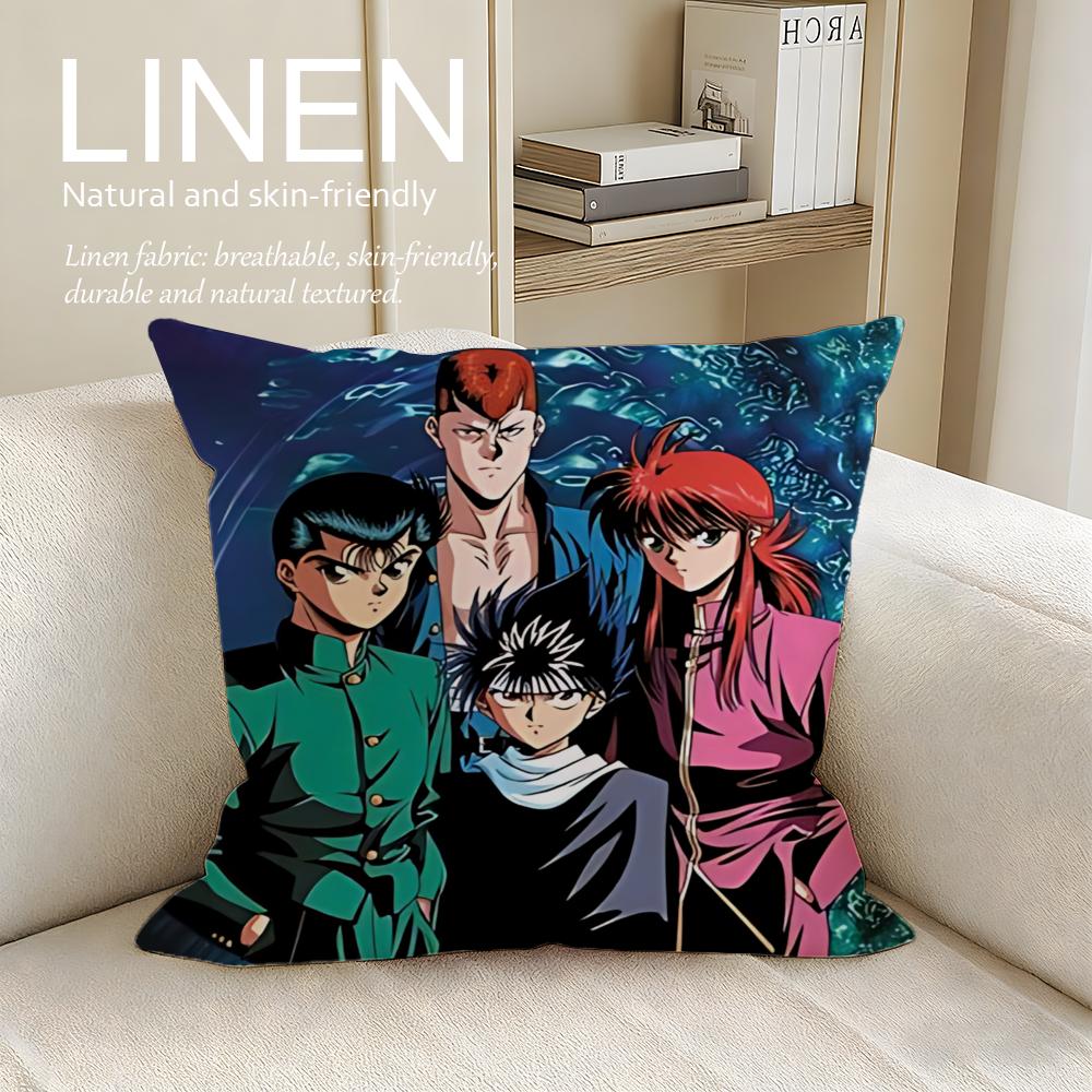 Anime Yu Yu Hakusho Cushion Cover Pillowcase Set Pcs x x Breathable Washable Sofa Cushion Cover