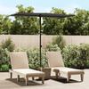 VidaXL Garden Parasol with Aluminum Pole, Patio Sunshade, Sun Shelter, Outdoor Terrace Parasol, 180x110 47330