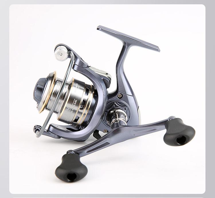 Катушка для спиннинга с металлической головкой и двойным коромыслом для дальних забросов, идеально подходит для морской рыбалки.