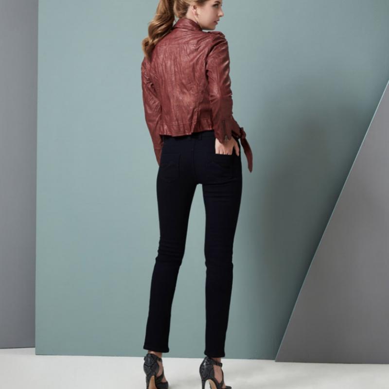 Bang Bang Women S Boa Fur Bonded Stretch Denim pantS Navy