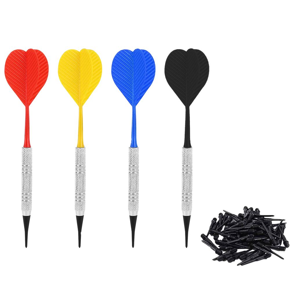 Set of 12Pcs Plastic Tip Darts Not Easy To Break and Bend Professional 14g Soft Tip Darts with Iron Nickel Plated Shaft