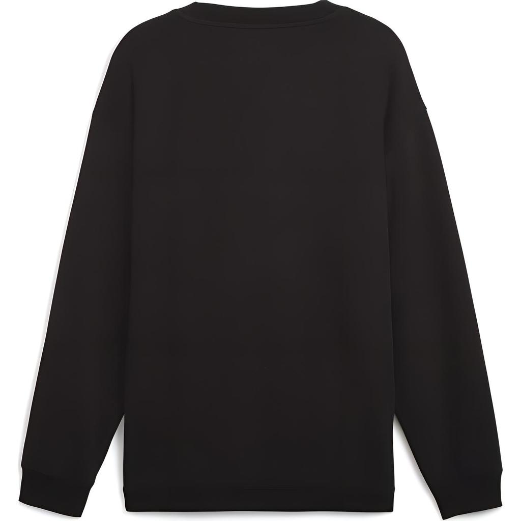 Puma Artisanal Fashion Collection Solid Color Open-Front V-Neck Single-Breasted Knit Sweater Unisex Sweater Black 629967-01