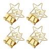 100 Pcs  Clips Star Shape Paper Clamps Hollow Long Tail Stationery Clip for School Office Gold