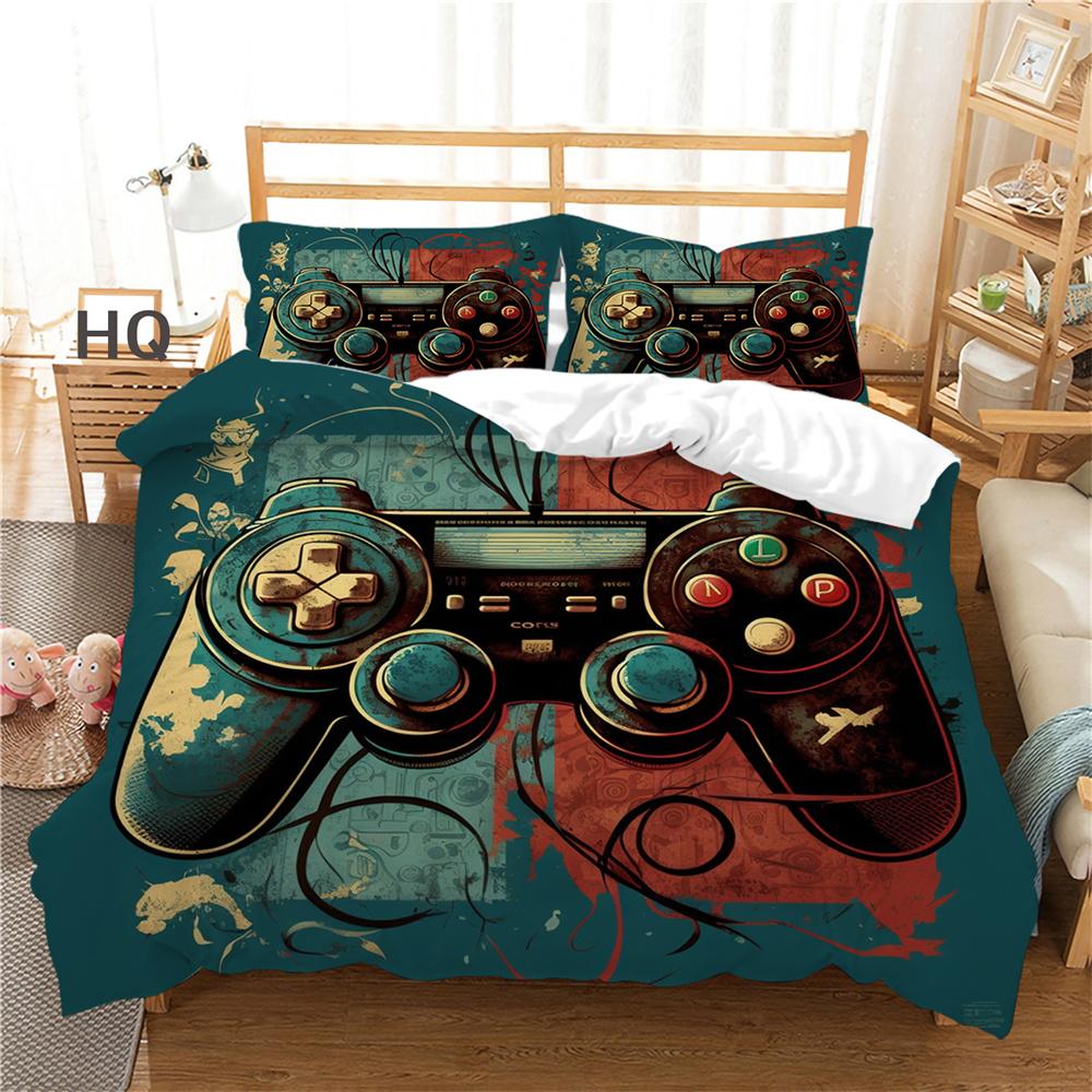 3D игровая консоль с принтом, покрывала для подростков, двойной размер, пододеяльник, роскошный мягкий высококлассный декор для спальни