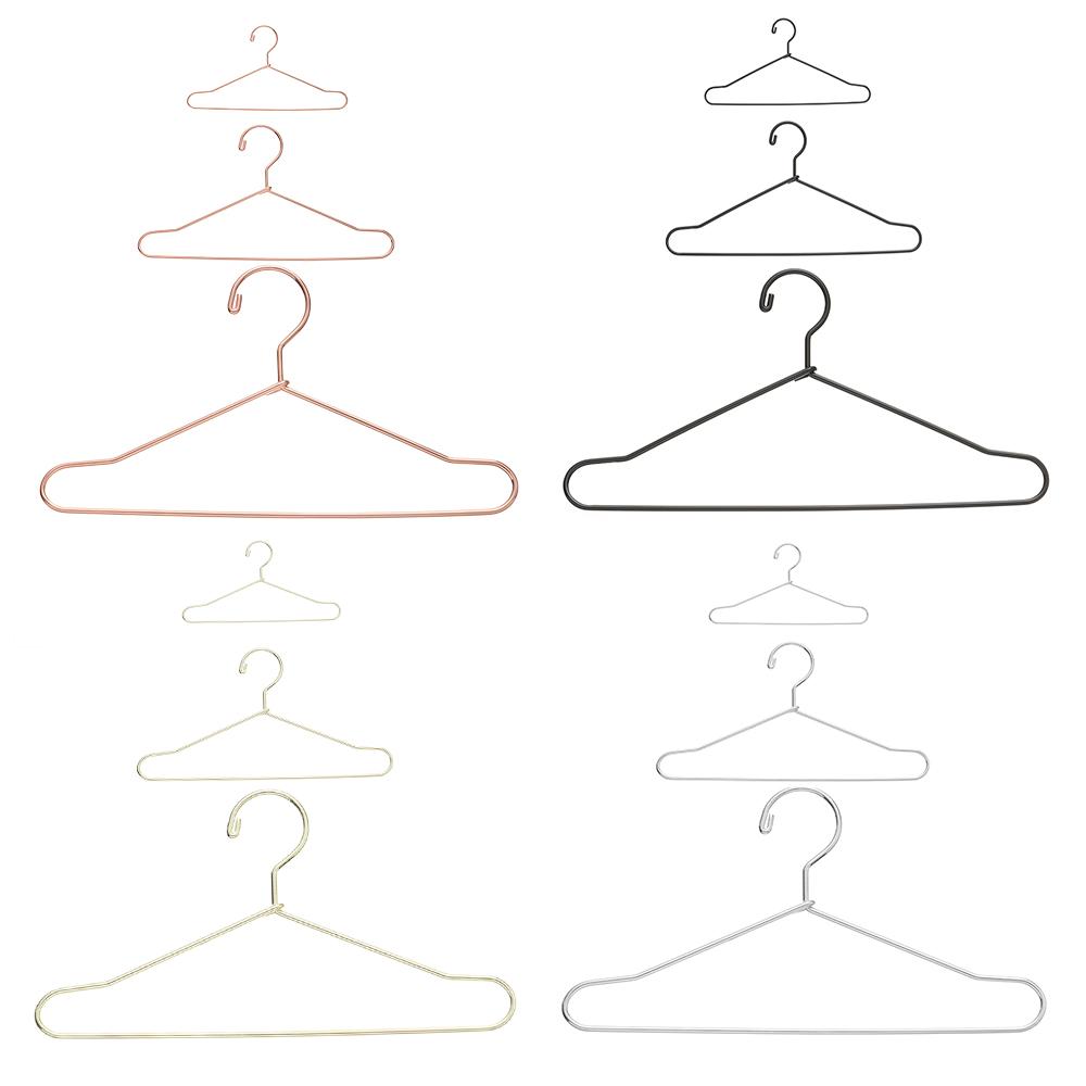 10pcs Multi-colors Cute 1/6 Doll Mini Hangers Dress Clothes Hanging Metal Doll Accessories
