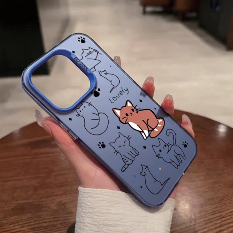 Чехол с изображением пары котов для iPhone 16 Pro Max Samsung A55 S24 Xiaomi Redmi Note 13 Pro 14C Huawei Honor 200, противоударный чехол-бампер с защитой от царапин